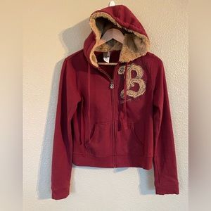 Beautiful fuzzy lined zip hoodie. Like new!